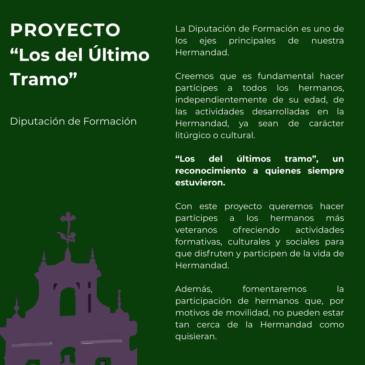 CandBenitoPonce's tweet photo. 👥FORMACIÓN| Proyecto "Los del Ultimo Tramo"

👉Fomento de actividades formativas, sociales y culturales con hermanos mayores de 60 años.

👉"Padrinos de Fe". Voluntariado de jóvenes para ayudar a los hermanos mayores que lo necesiten.

¡Conoce todos los detalles!👇 https://t.co/J9CtwNLSyz