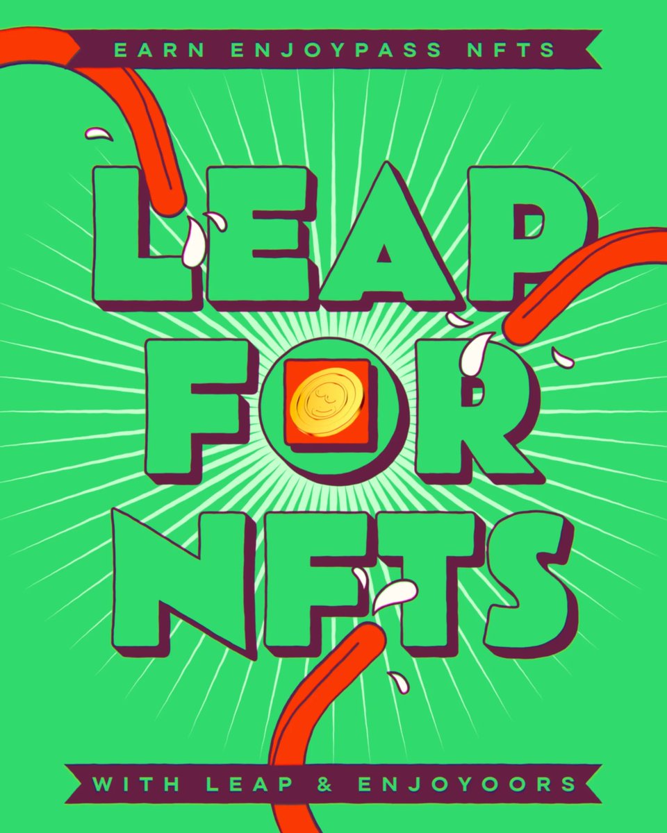 enjoyoors (@enjoyoorsxyz) on Twitter photo It’s time to Leap for NFTs! 🐸
To celebrate our integration with <a href="/leap_wallet/">Leap Wallet</a>, we’re giving away 2,222 EnjoyPass NFTs to Leap Wallet users who stake on Enjoyoors.
This campaign runs from 7th to 28th of August.
Here’s how to get started ⤵️ It’s time to Leap for NFTs! 🐸
To celebrate our integration with <a href="/leap_wallet/">Leap Wallet</a>, we’re giving away 2,222 EnjoyPass NFTs to Leap Wallet users who stake on Enjoyoors.
This campaign runs from 7th to 28th of August.
Here’s how to get started ⤵️