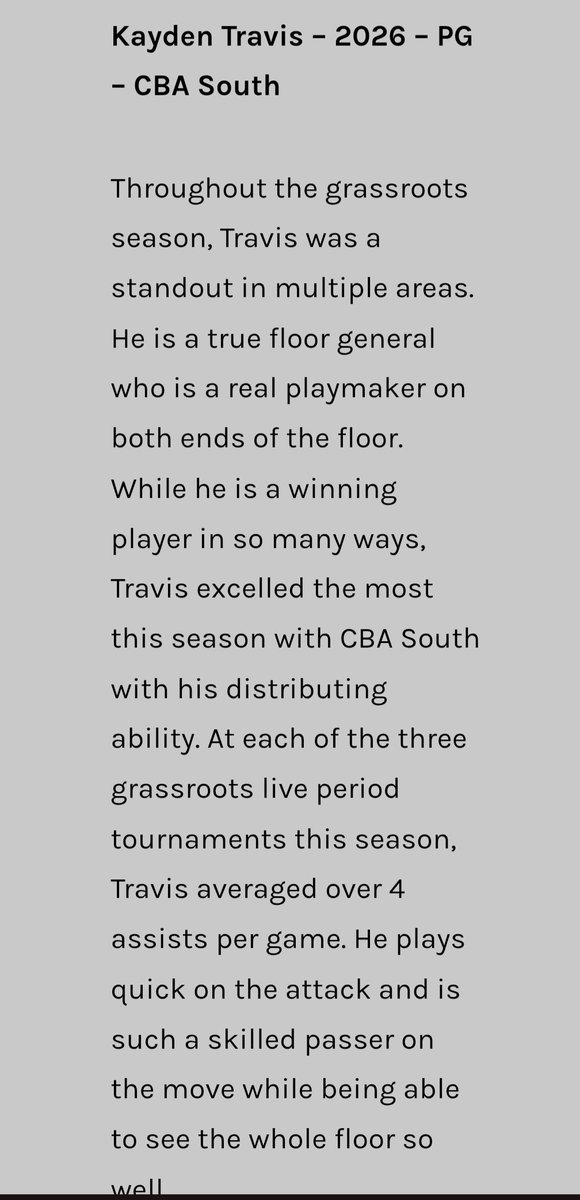 <a href="/CBAsouth_U17/">Chapman South</a> Definitely a Point Guard that schools should look at.

 Overlooked on the Powerful West Allis Central Boys Basketball team with all their talent. People forget he was All Conference as a Freshman.