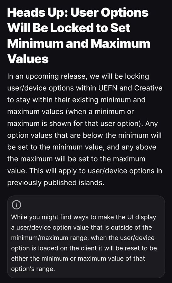 GlaviceFN's tweet photo. @FNCreate Please consider reverting this change. Will do more harm than good https://t.co/DATaDA9hSR