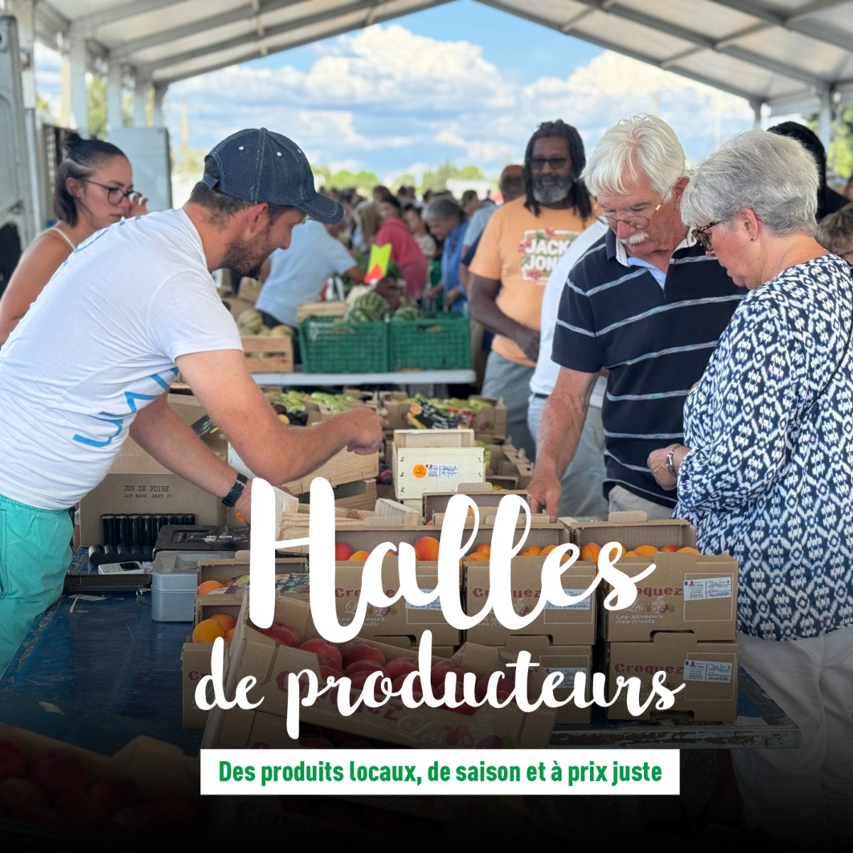 Les Halles de Producteurs à votre service tout l'été pour bien manger ! 🍑

Découvrez des fruits et légumes de saison, locaux, et à prix juste 👇
🍓 Tous les lundis, mercredis et vendredi à #PlandeCampagne de 16h30 à 19h
🍉 Tous les jeudis à La Barasse à #Marseille de 17h à 19h