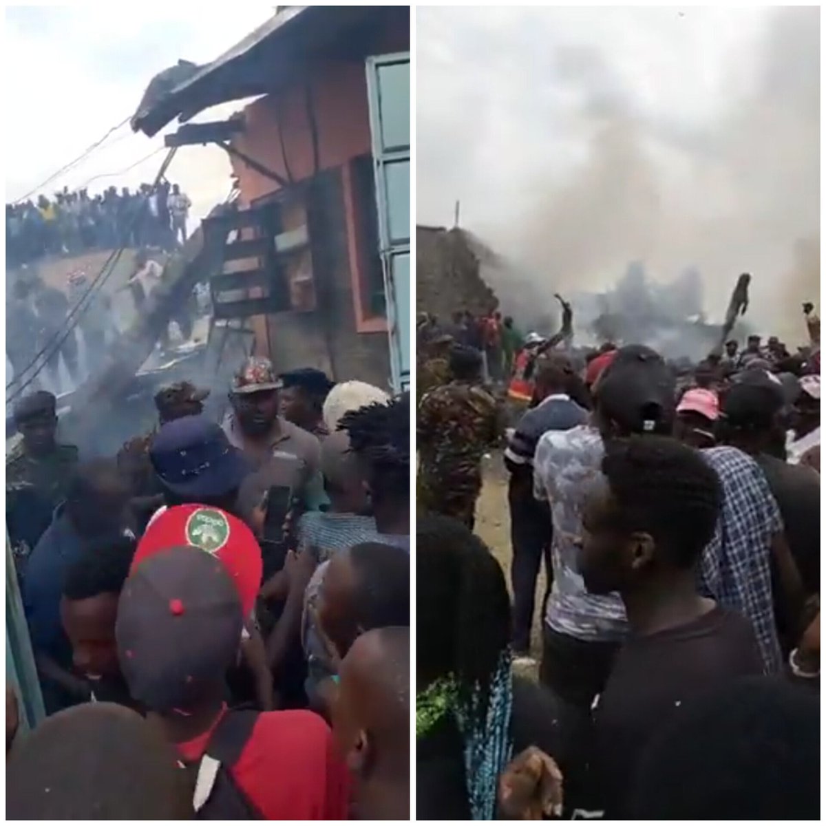 BREAKING ! ! 

A chopper has crashed in Mwihoko near Mwihoko Secondary school, Kiambu County