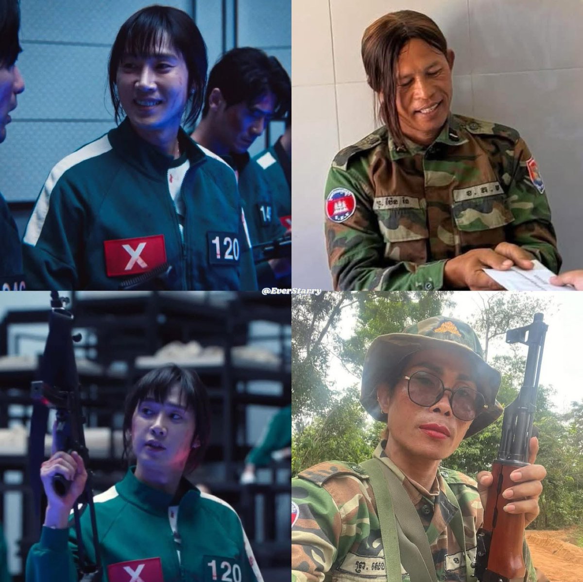 picskimjisoo's tweet image. thank you for bravery and sacrifices💪

Squid Game🎀            VS             Real Life🇰🇭

FREE OUR BRAVE SOLDIERS 
#CambodianVoiceMatters