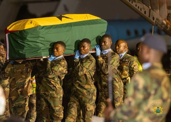 Photos: Arrival and reception of bodies of the eight Obuasi military helicopter crash victims.
#SekondiTakoradisMusicLeader #beachnewsroom