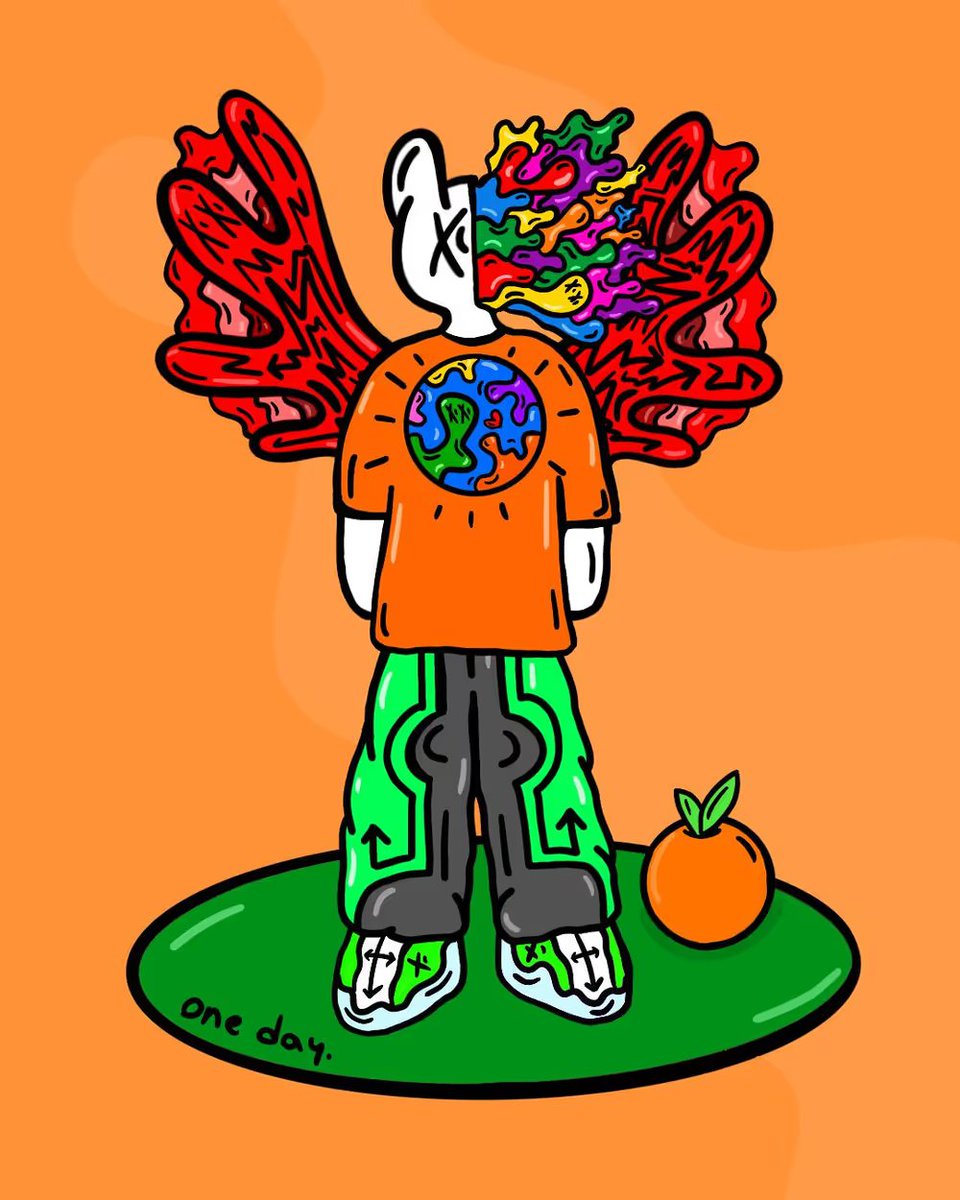 In honor of one of my fav OG ETH art projects,  Menji's World, I will be giving away this aesthetically pleasing Orange BG Menji (#1277) with MW Tee and exploding face 🍊

🚨📷Follow
<a href="/M33NJi/">Menji</a> and <a href="/menjisworld/">Menji’s World</a> 
LIKE + RT + COMMENT 
24 hours - Good Luck!