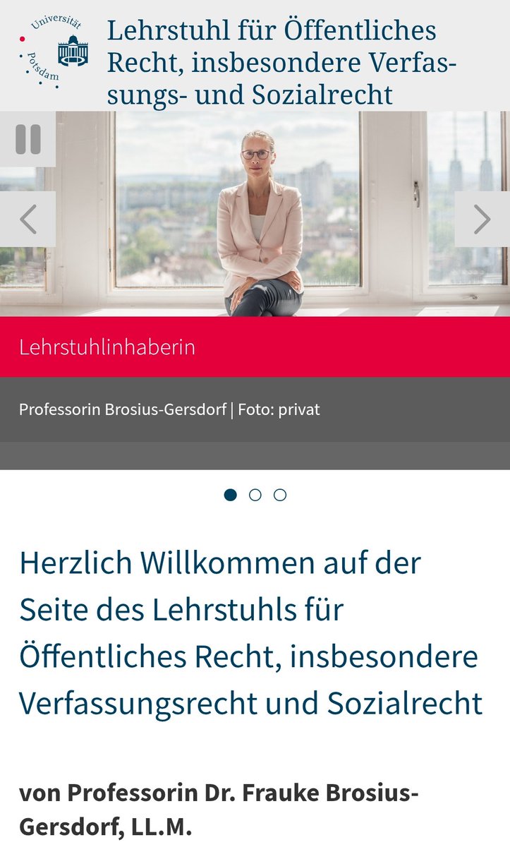 Techaktien1's tweet image. Sie sollte nicht unterrichten:
Lehrstuhl für Öffentliches Recht, insbesondere Verfassungs- und Sozialrecht - Universität Potsdam share.google/cCJFWghGyzJjG3…