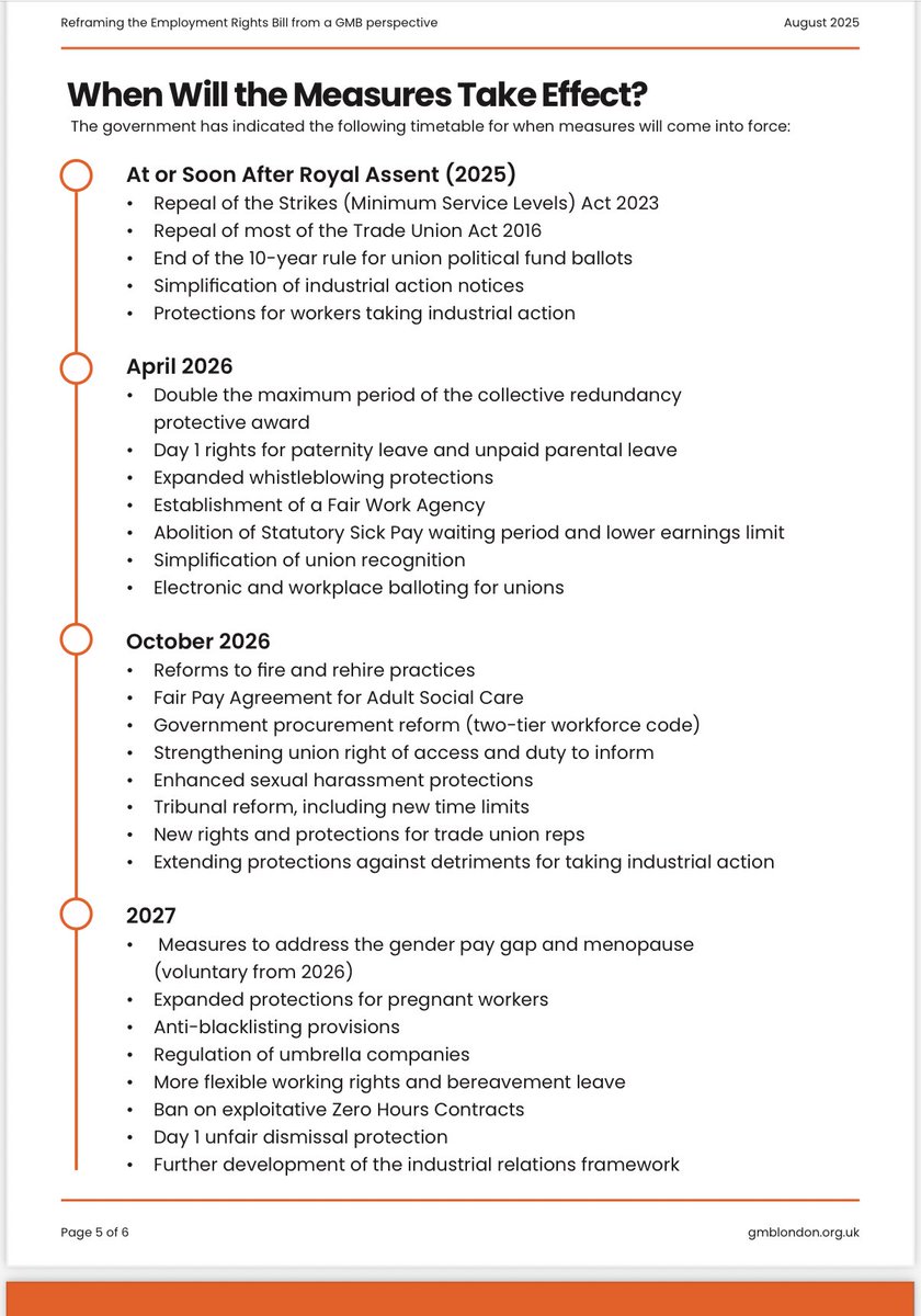 GMB Politics London (@gmbpoliticsldn) on Twitter photo For Branch position holders <a href="/GMBPoliticsLDN/">GMB Politics London</a> has released our guide to the Employment Rights Bill, please keep an eye on your emails for the full booklet 🟠⚫️ For Branch position holders <a href="/GMBPoliticsLDN/">GMB Politics London</a> has released our guide to the Employment Rights Bill, please keep an eye on your emails for the full booklet 🟠⚫️