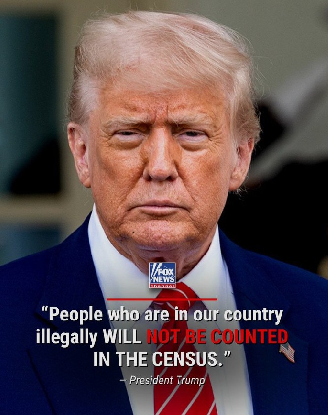 ILLEGALS WILL NOT BE COUNTED‼️

 🚨 Trump orders the Department of Commerce to begin work on a new census that would not count people in the country illegally‼️

Do you agree with not counting illegals
👍 Yes
👎 No