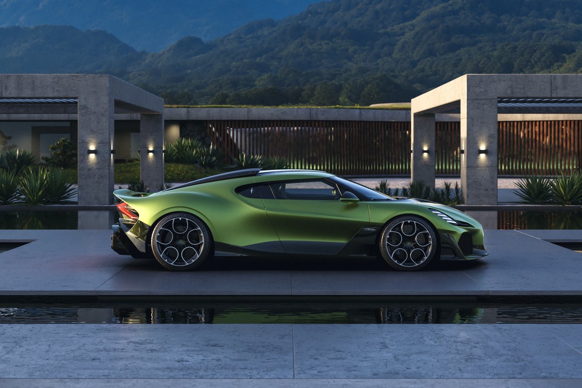 Bugatti's tweet image. BUGATTI coachbuilding returns with Programme Solitaire.

A new era of bespoke design begins with BROUILLARD, a one-of-one masterpiece inspired by Ettore Bugatti’s favorite horse.

#BUGATTI #SOLITAIRE #BUGATTIBrouillard
–
bugatti.link/consumption
