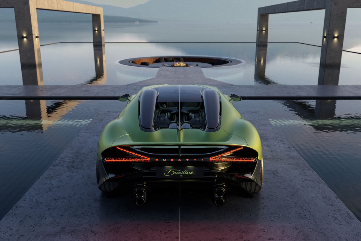 Bugatti's tweet image. BUGATTI coachbuilding returns with Programme Solitaire.

A new era of bespoke design begins with BROUILLARD, a one-of-one masterpiece inspired by Ettore Bugatti’s favorite horse.

#BUGATTI #SOLITAIRE #BUGATTIBrouillard
–
bugatti.link/consumption