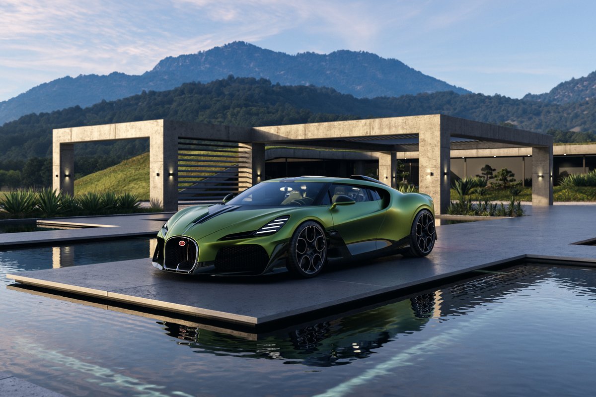Bugatti's tweet image. BUGATTI coachbuilding returns with Programme Solitaire.

A new era of bespoke design begins with BROUILLARD, a one-of-one masterpiece inspired by Ettore Bugatti’s favorite horse.

#BUGATTI #SOLITAIRE #BUGATTIBrouillard
–
bugatti.link/consumption