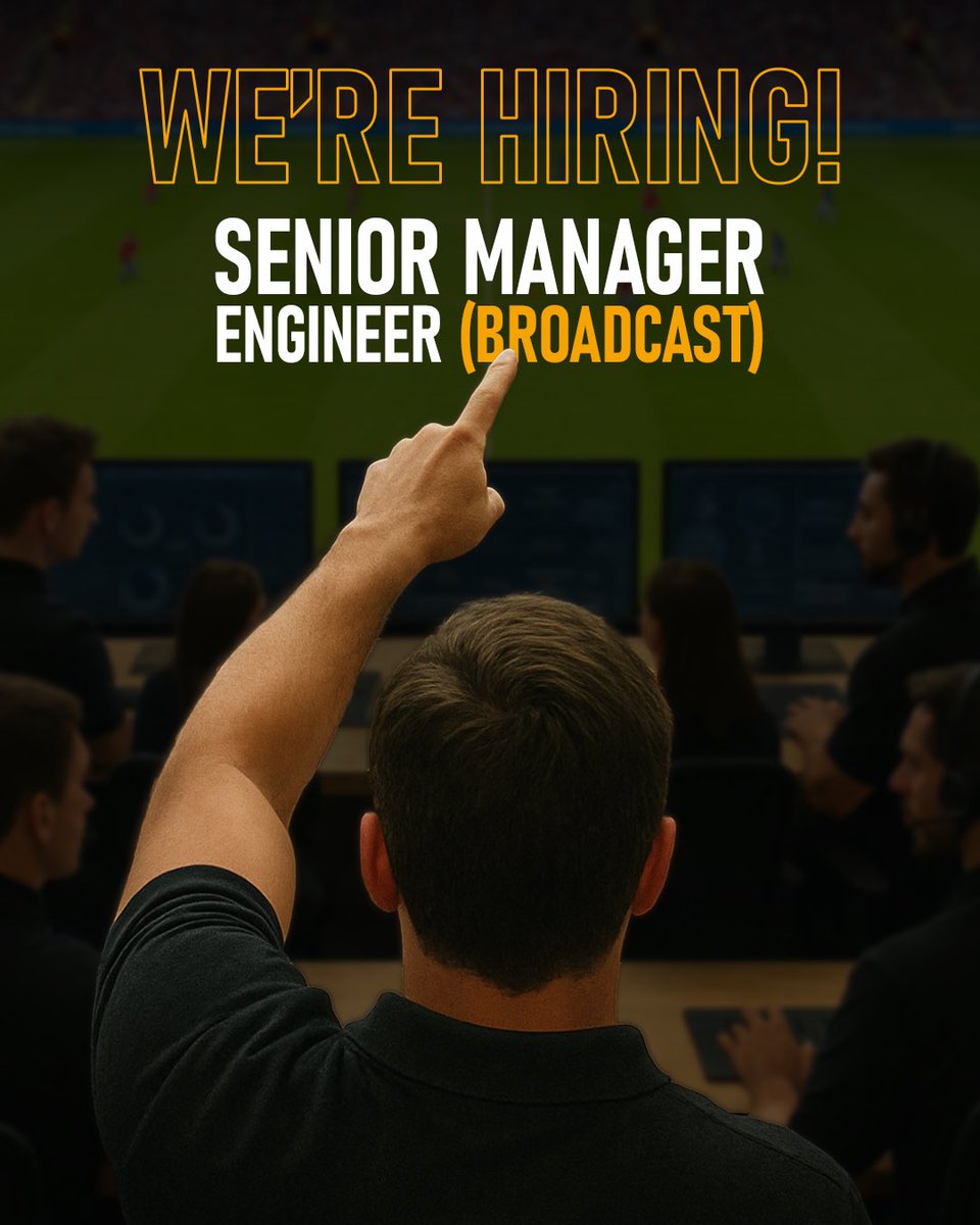 QuidichTech's tweet image. 📩Apply now through the link - forms.gle/FZJqvejzw2vePP…

We’re on the hunt for a Senior Manager, Engineering (Broadcast) to lead the charge on camera tracking tech, ops pipelines, and a brilliant team that builds magic behind the scenes.
#quidichcareers
