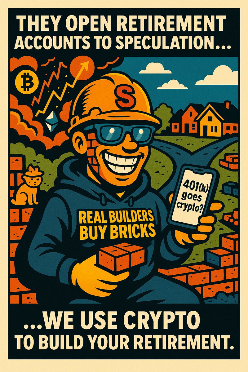 Solvoro_org's tweet image. Trump wants your 401(k) in crypto.
Wall Street smells blood.
We smell bricks, rooftops, real homes.

Tired of hype coins and empty promises?
Follow @Solvoro_org – and stack bricks.
🧱 Real builders don’t gamble. They build.

#Trump #401k #CryptoWithPurpose #HousingCrisis