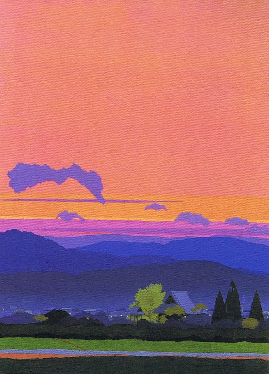 Landscapes by Japanese pasting painter Masayasu Uchida (1922–2019)