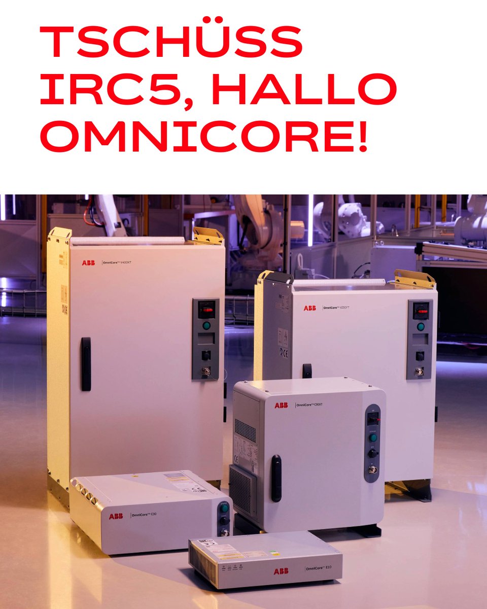 Starte in eine neue Ära der #Roboter-#Steuerung! OmniCore von #ABB ersetzt die IRC5 – mit mehr Präzision, Effizienz &amp; Zukunftssicherheit.

💡Jetzt informieren: new.abb.com/products/robot…