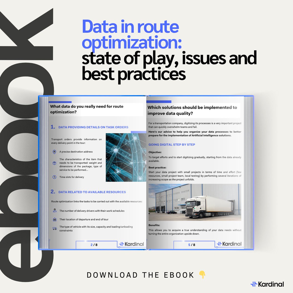 🚚 Bad data = bad routes. It’s that simple
In this ebook, we break down:
✅ The essential data you need to optimize routes
✅ The impact of poor data quality on your operations
✅ Best practices to improve your data and avoid common pitfalls
Download 👉 kardinal.ai/report-data-in…