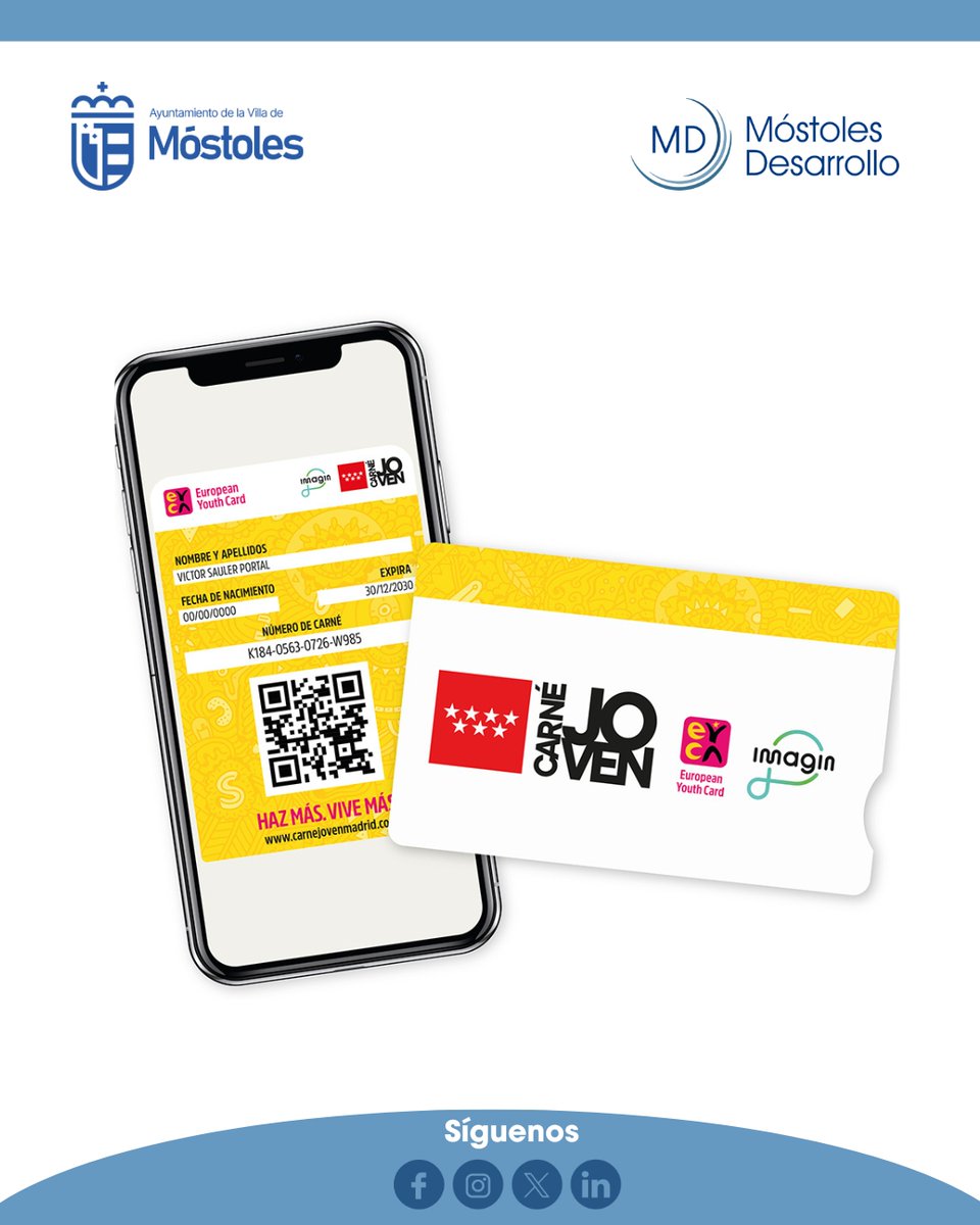 MÓSTOLES DESARROLLO (@mostdesarrollo) on Twitter photo 🚀 ¡Impulsa tu #comercio en #Móstoles con el #CarnéJoven de la <a href="/ComunidadMadrid/">Comunidad de Madrid</a>!
Si ofreces descuentos a jóvenes de 14-30 años, ¡únete como empresa colaboradora y gana visibilidad!
📍 +info y registro: tinyurl.com/3f329ctp
📍 Carné presencial: C/ Pintor Ribera, 15
📍 y online 🚀 ¡Impulsa tu #comercio en #Móstoles con el #CarnéJoven de la <a href="/ComunidadMadrid/">Comunidad de Madrid</a>!
Si ofreces descuentos a jóvenes de 14-30 años, ¡únete como empresa colaboradora y gana visibilidad!
📍 +info y registro: tinyurl.com/3f329ctp
📍 Carné presencial: C/ Pintor Ribera, 15
📍 y online