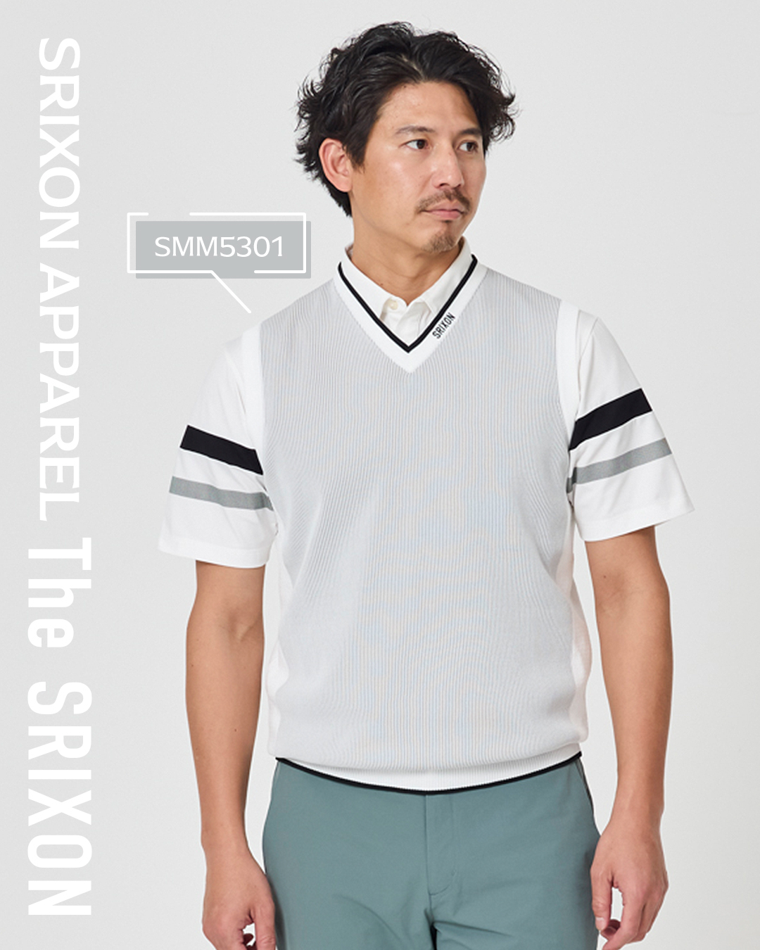 Srixon ゴルフシャツ Lサイズ ホワイト　レクサス　ANA Srixon ゴルフシャツ Lサイズ ホワイト レクサス ANA