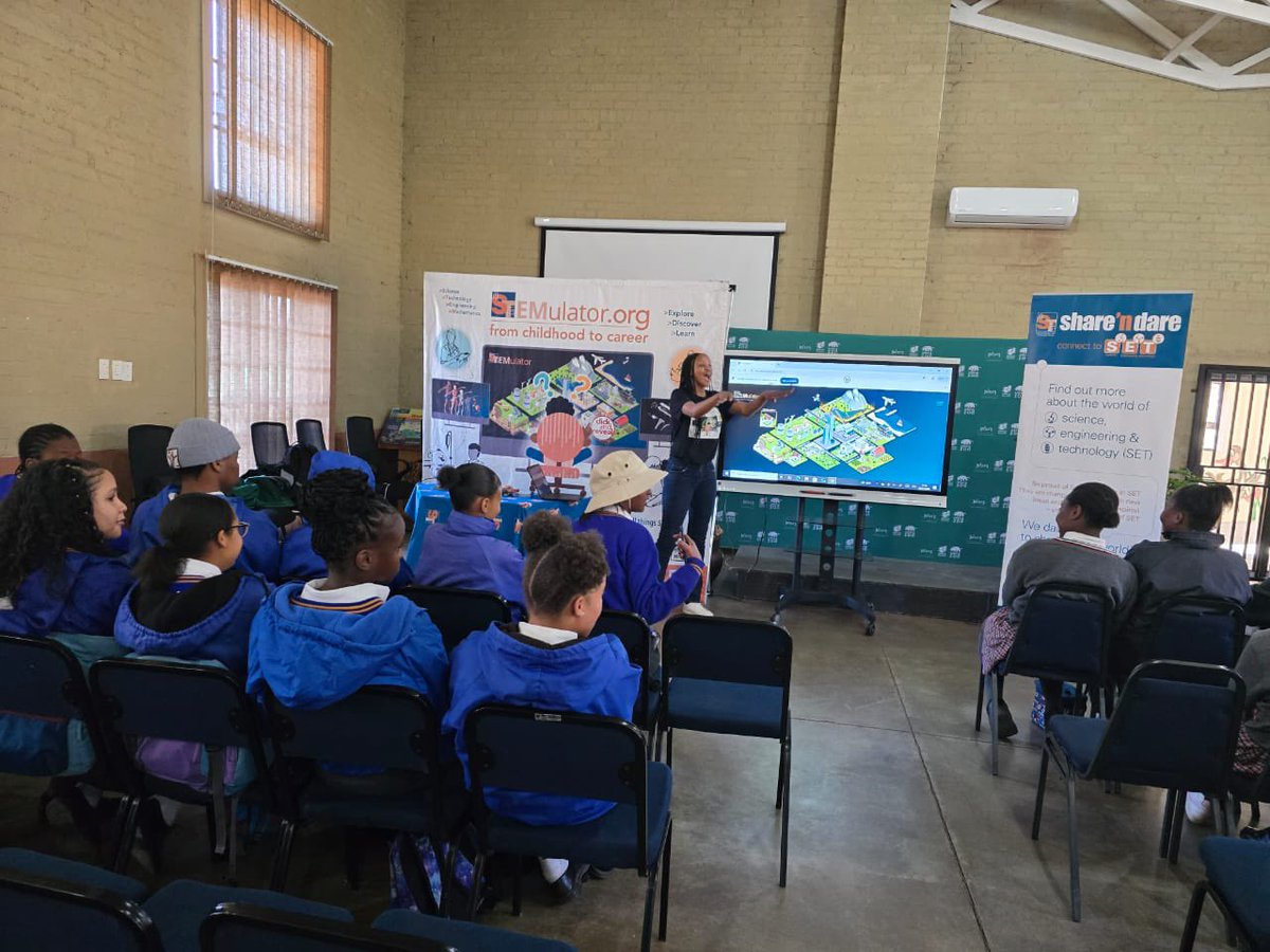 STEMulator1's tweet photo. https://t.co/hguSWD4HTa showcased at Johannesburg Botanical Gardens for National Science Week, inspiring Grade 9–11 learners to explore STEM. Thanks to Joburg City Parks for hosting. @CityofJoburgZA @NSTF_SA
#today #careers #wikistem #forparents #forteachers #NSW2025 https://t.co/paOR5vGv0A