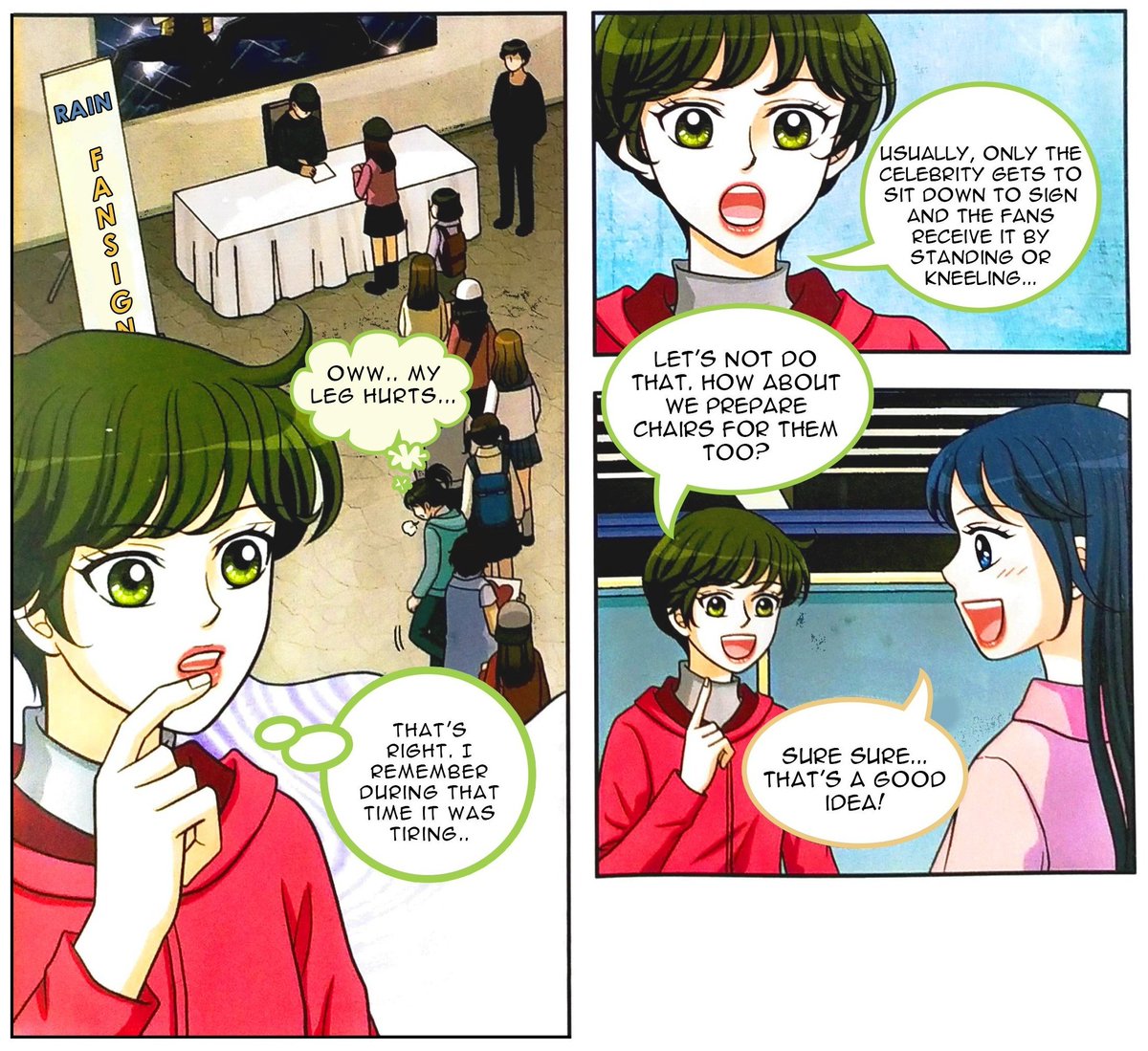 They even put this moment in the comic in 2019.

- the comic "Who? K-pop" series is a children book that talks about Kpop representative group who made Korea's culture advance in the world.

her influence🥹💚💚