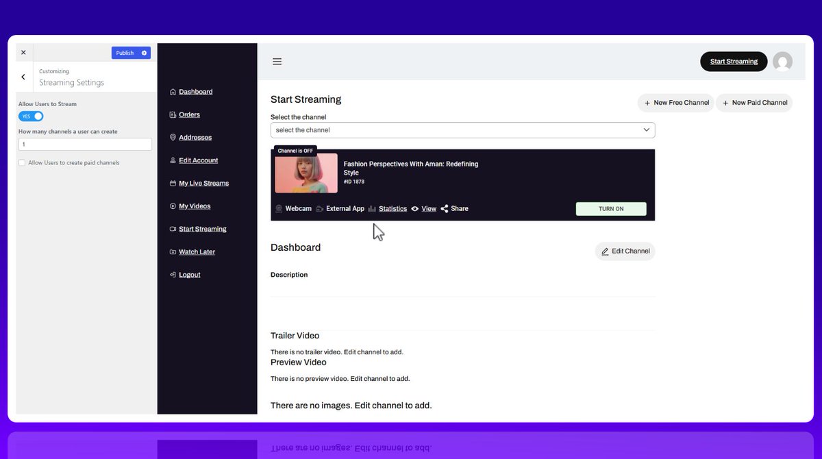 streaming4wp's tweet image. Time to create your multivendor live selling platform 🛍️

Go to Appearance &amp;gt; Customize &amp;gt; Streaming Settings &amp;gt; Enable

Your vendors can:
✅ Create live channels
✅ Sell products while streaming
✅ Set up free or pay-per-view events

#wordpress #multivendor #liveselling #streaming