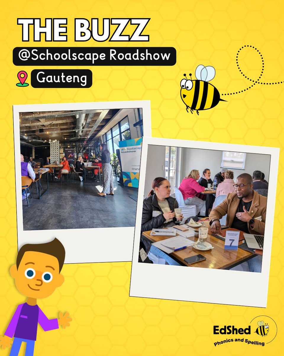 We're having a fab time catching up with you all at the Schoolscape Roadshow.  

Want to know how EdShed Phonics and Spelling can improve English language skills at your school? We'd be glad to pay you a visit to demonstrate. Book your appointment at calendly.com/brianedshed.