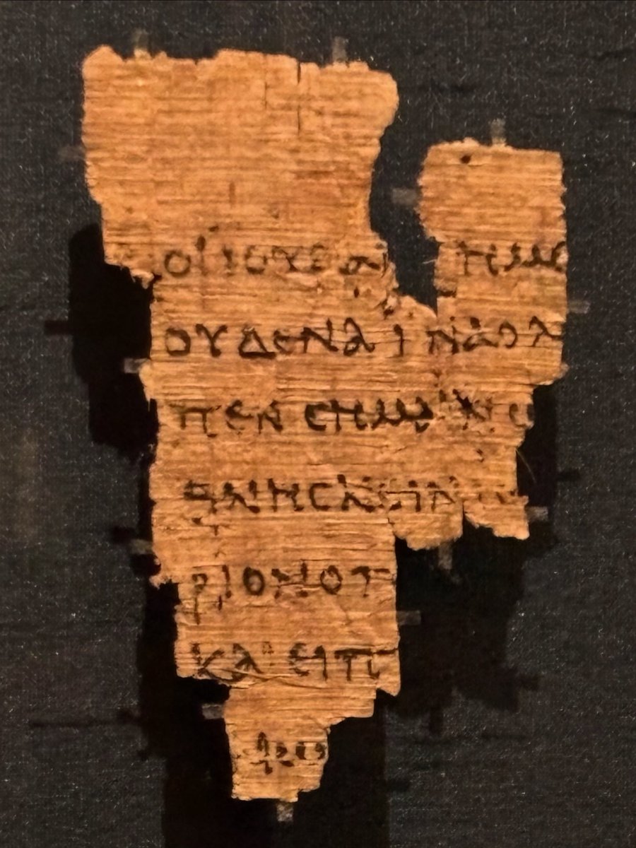 Is this the earliest surviving portion  of the New Testament??

It’s a fragment containing John 18:31-33 and 37-38, describing Jesus’s confrontation with Pilate. It was discovered in Upper Egypt and has been dated to the second century CE <a href="/TheJohnRylands/">John Rylands Research Institute and Library</a> #bible
