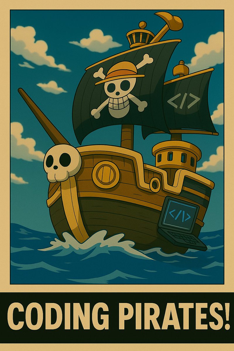 git_fun's tweet image. "What if the Straw Hat Pirates' aim is to become coding pirates?" 👒.
