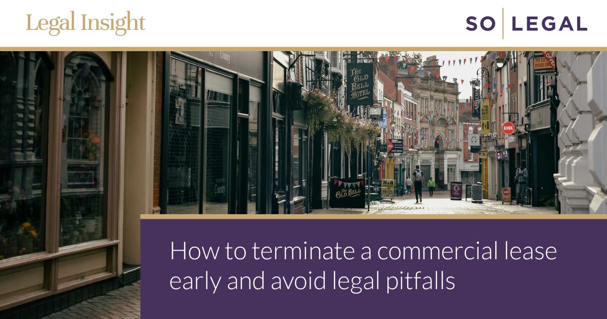 Ending a commercial lease early isn’t always straightforward—but there are options. Our quick guide covers assignment, surrender, break clauses, and subletting—plus when to seek advice.

Start here: solegal.co.uk/insights/how-t…

#commercialproperty #propertylaw #legalinsights