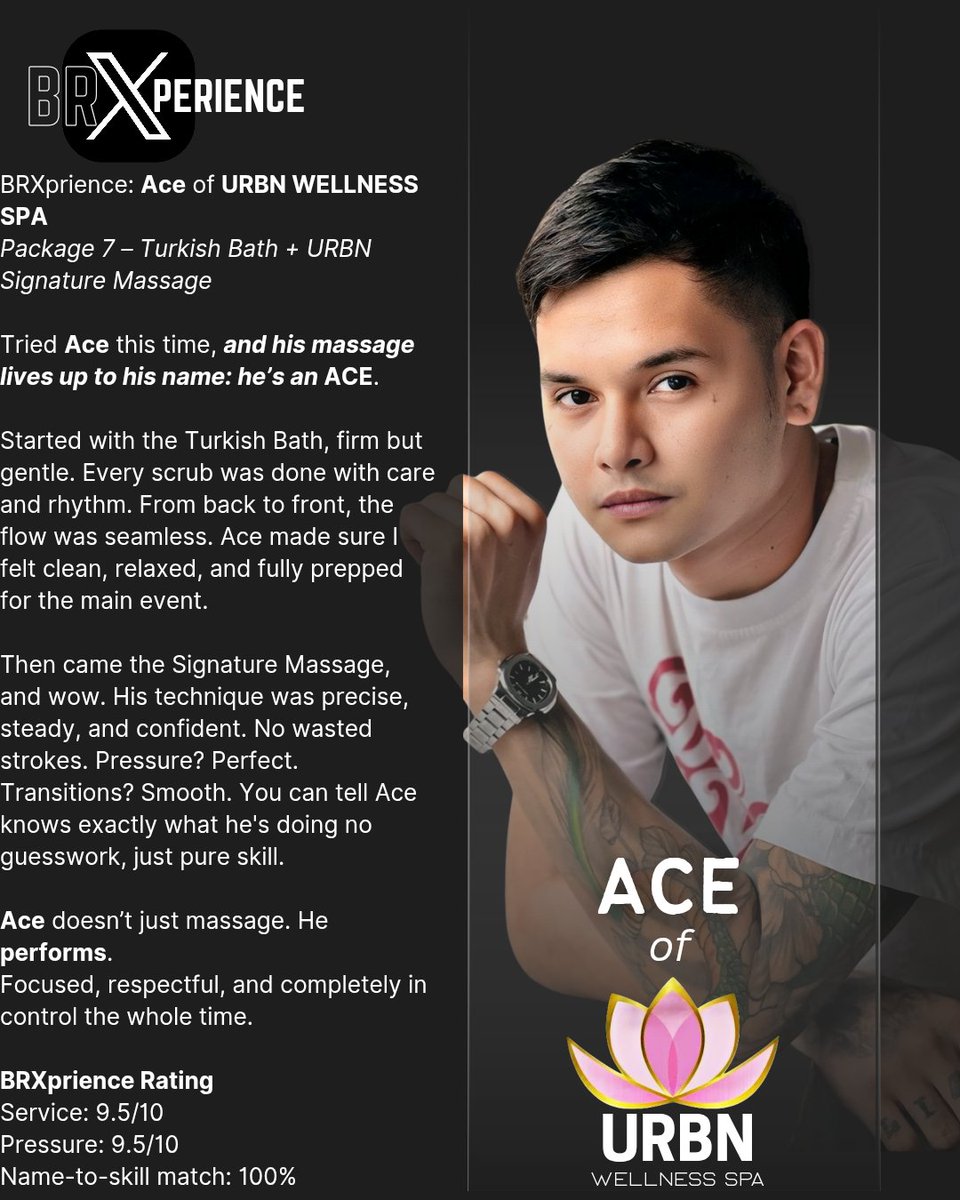 BRXprience's tweet image. Tried @acecruz101 at URBN Wellness Spa @hazilyn_Urbn and yes, he lives up to the name. 🔥 Precise, professional, and powerful. #BRXperience #SpaReview #URBNWellness #AceOfMassage