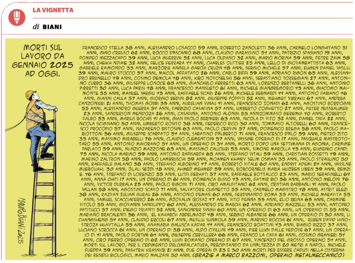 Uno dei veri grandi scandali quotidiani del nostro Paese. <a href="/maurobiani/">Mauro Biani</a> su <a href="/repubblica/">Repubblica</a>