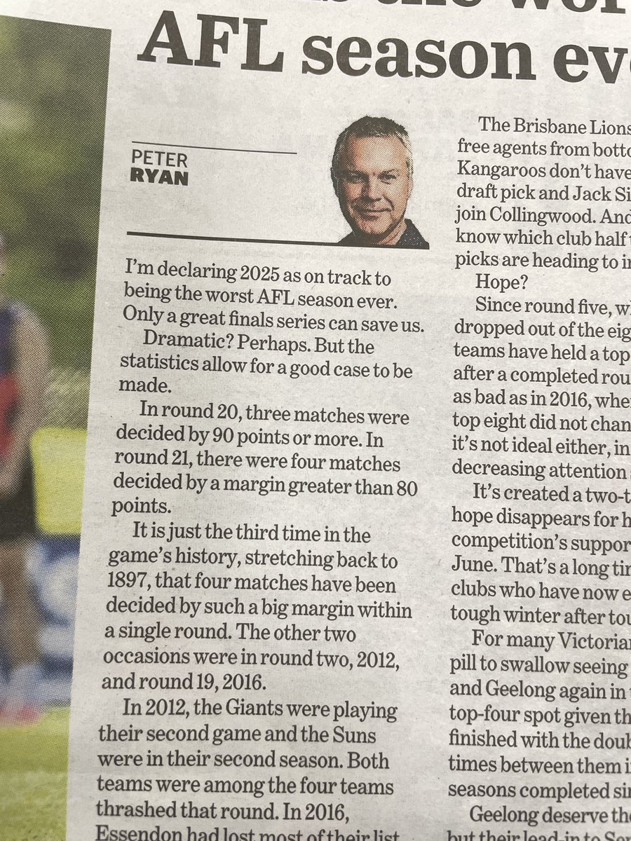 anthony bunn (@adbunn) on Twitter photo Apparently “the game’s history” began in 1897. <a href="/AFLisnotasport/">“AFL” is not the sport</a> Apparently “the game’s history” began in 1897. <a href="/AFLisnotasport/">“AFL” is not the sport</a>