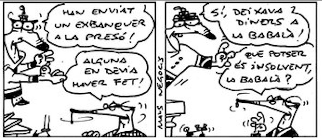 El Mot-li! d'ahir dimecres 6 d'agost era BABALÀ, mot que s'usa només en l'expressió 'a la babalà', 
rodamots.cat/a-la-babala/
...i el d'avui dijous 7 té 7️⃣ lletres, 🟩 🟩 🟩 🟩 🟩 🟩 🟩 
vilaweb.cat/motli/
(📷 tira d'en Sísif de Jordi Soler)
