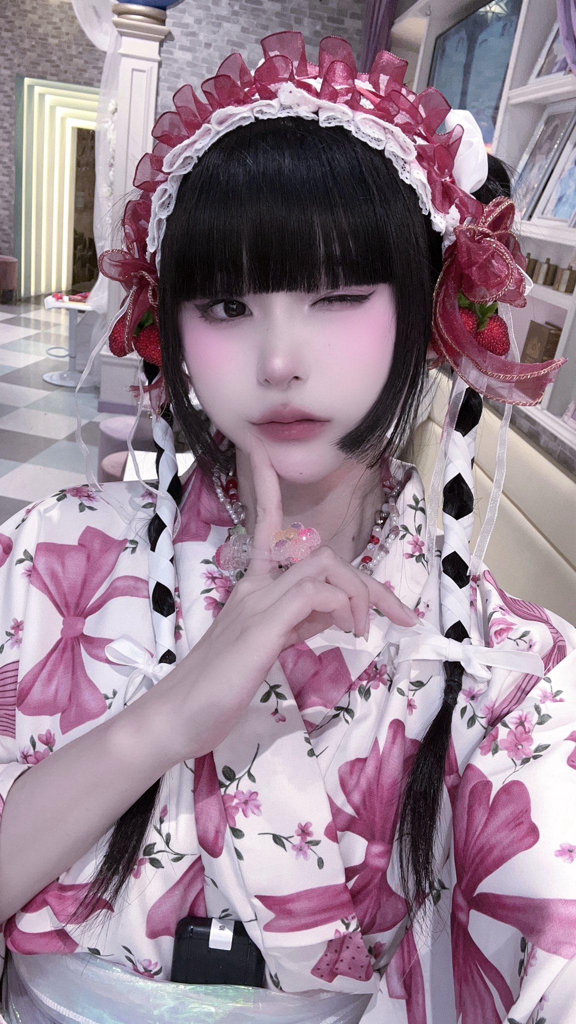 ♡ఇ♡౨ৎ︎ 可愛すぎる！౨ৎ︎食べたくなるいちご帽子！！**♥︎♡ఇ꒰ㆁ̴̶̷̤́.̮ㆁ̴̶̷̤̀꒱ఇ セールファッション - ♥︎♡ఇ♡激かわいっっ！！♡ఇ