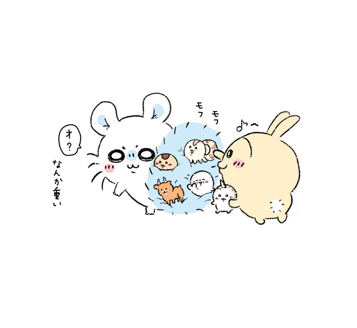 モモちゃんのしっぽで遊んでる♡