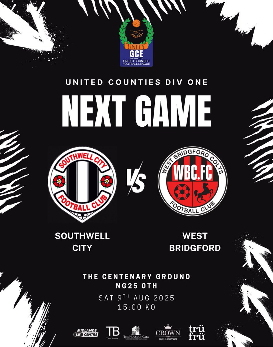 ⏭️ Next up…

We’re back home after two away days, &amp; we’re hosting West Bridgford. Is it the time to finally beat our bogey team?!

💰 £6 adults / £3 concessions / kids free
📖 FREE 28-page programme on entry
🥧 Hot food on sale
🍻 Drinks &amp; beer fully stocked
☀️ 25degs!

🦓🦓🦓