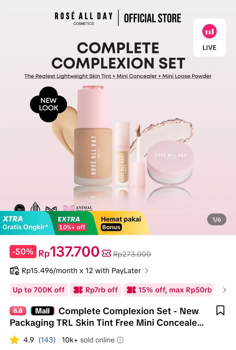 Adelinee96's tweet photo. https://t.co/LUfZw8l4ri cek tiktokshop sekarang, mumpung 8.8 😍

#doubledate #promo #8.8 #makeup #roseallday https://t.co/wkxj31HW71
