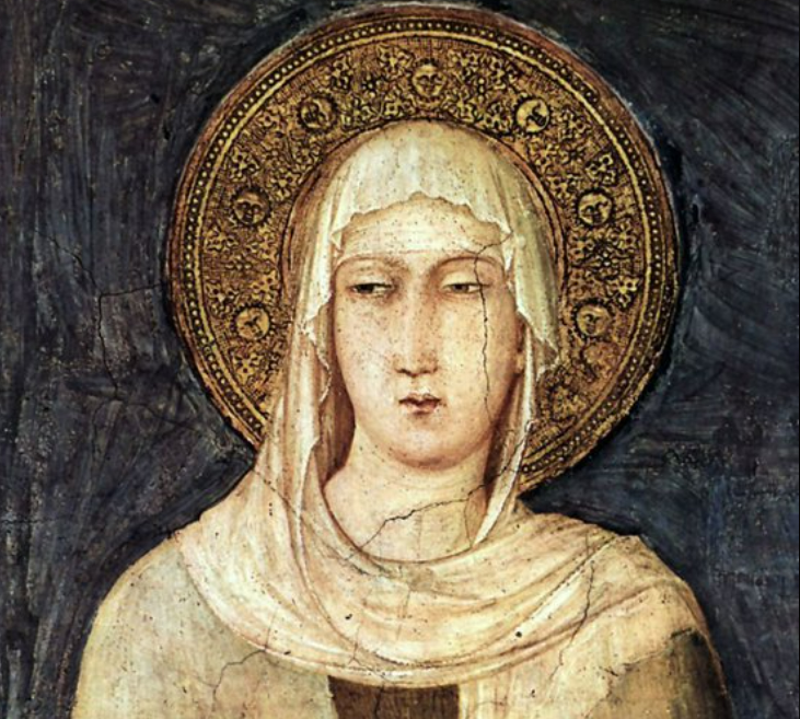 Wspominamy dzisiaj św. Klarę z Asyżu. Pod koniec życia, w noc Narodzenia Pańskiego, chora Klara, lężąca w łóżku, otrzymała łaskę widzenia i słyszenia Pasterki odprawianej w kościele z udziałem św. Franciszka.

Z tego powodu św. Klara została patronką telewizji i dziennikarzy.