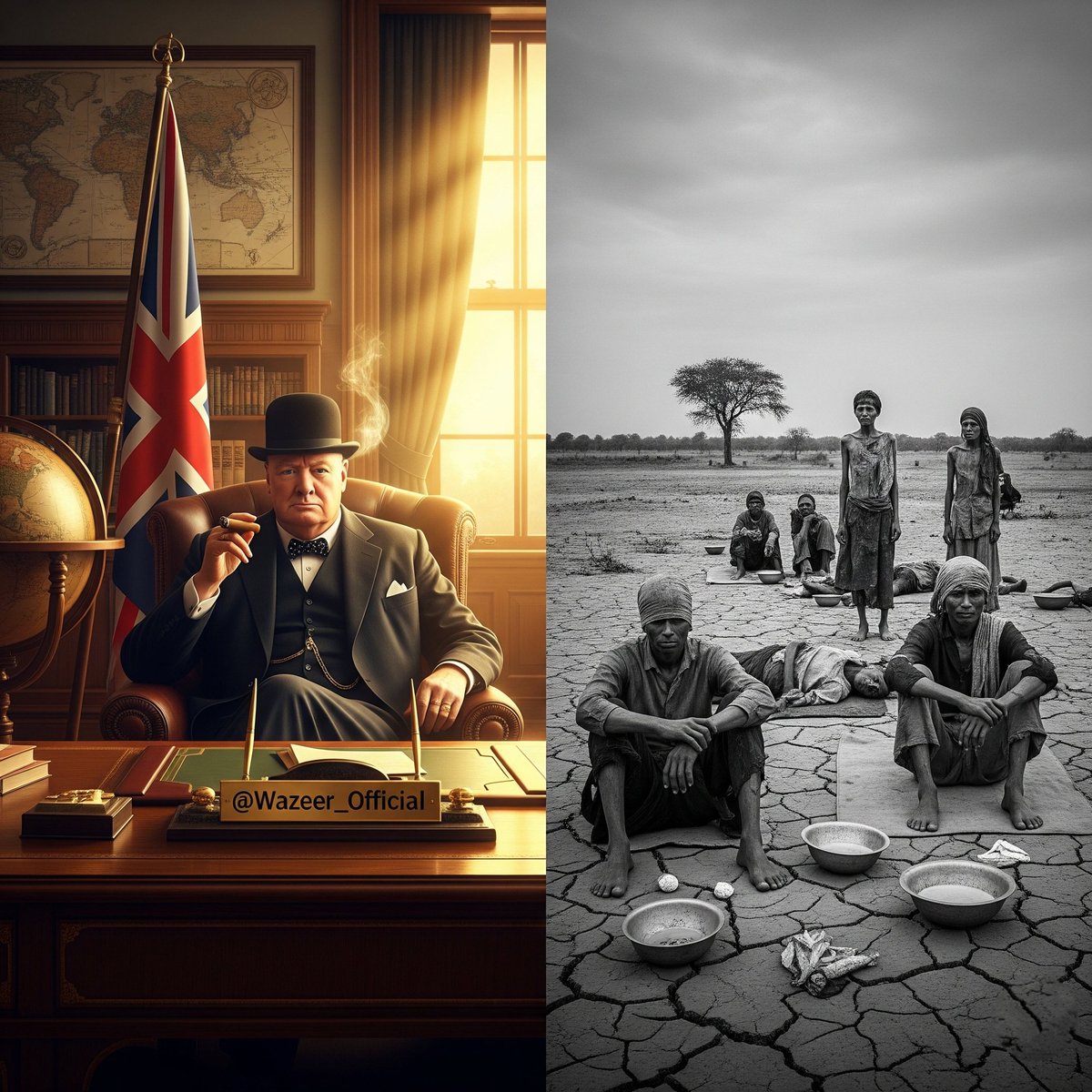 wazeer_official's tweet image. Hitler is hated worldwide.. 
But Churchill, who starved 3 million Bengalis in 1943, is called a "hero"
History is written by the butchers.. 
#TruthHurts #ColonialCrimes #Wazeer