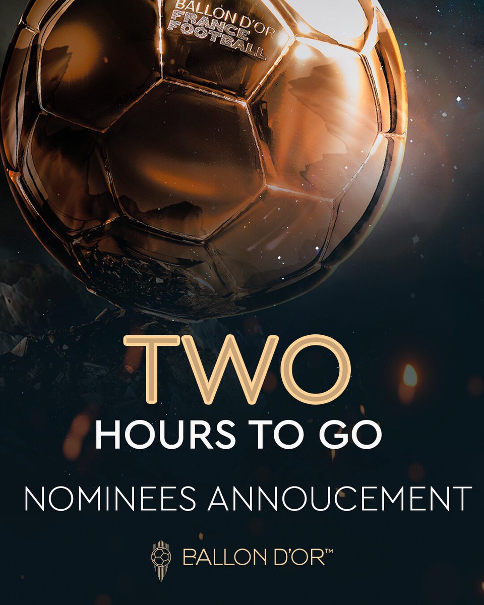 Two hours to go before the nominees reveal! 

#ballondor