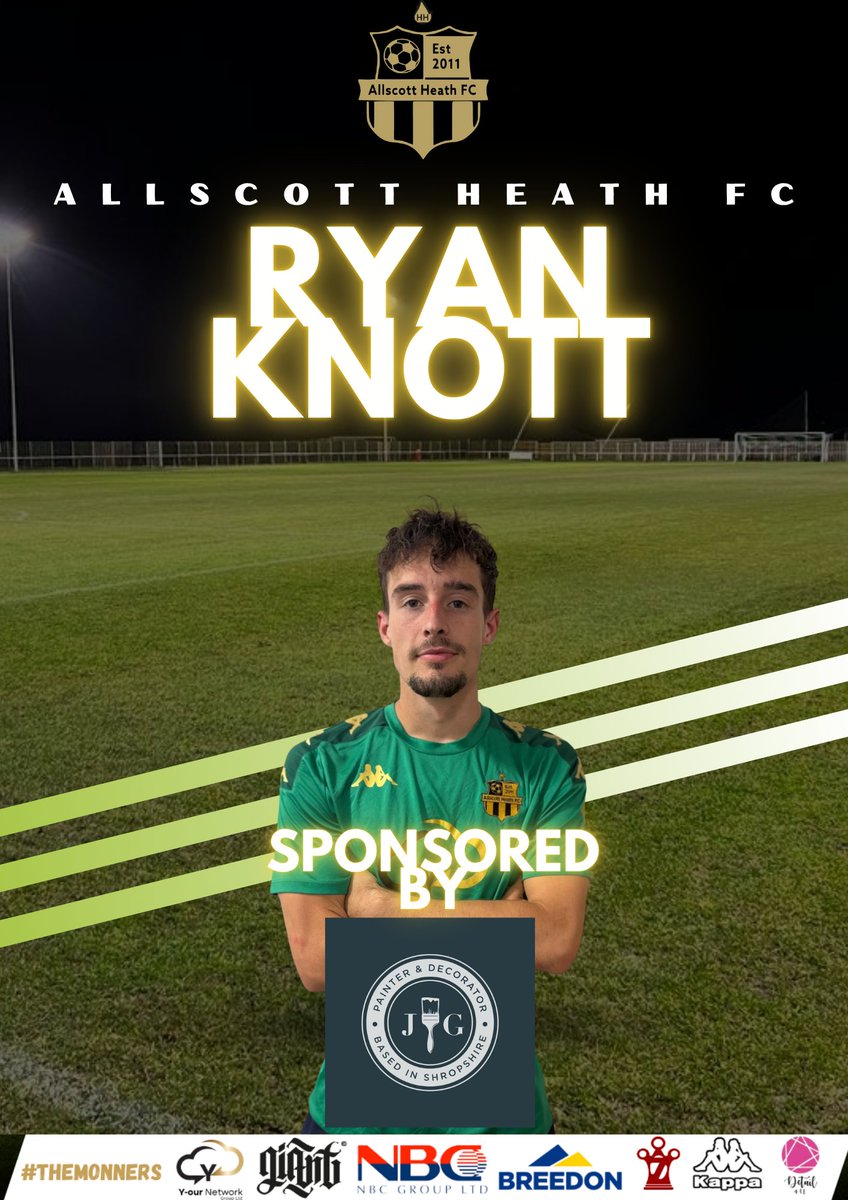AllscottHeathFC's tweet photo. Player Sponsors:-

Thank you to TTMAT teacher training for sponsoring @JackSweeney02 , Detail 4 u for sponsoring @BenDavies54, JG painter and decorators for sponsoring Ryan Knott and kitchen depot for sponsoring @RyanMccay___0 

#themonners
🟢⚫ https://t.co/7za2O6wPvi