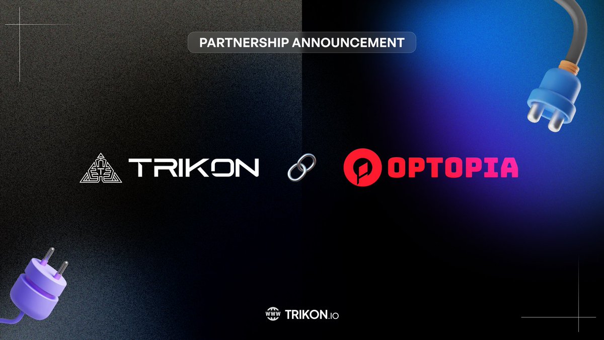 0xTrikon's tweet image. 📣Trikon × Optopia 🤝
We’re excited to kick off a social partnership with @Optopia_AI an AI-first L2 designed for permissionless intent creation, routing, and execution.
From autonomous intent flows to high-performance agent deployment, Optopia is building the backbone for…