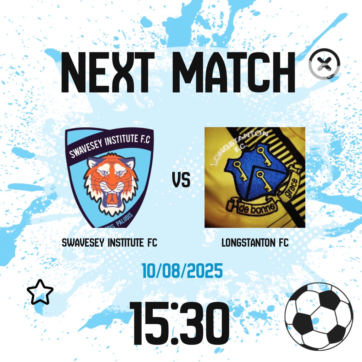 With Longstanton beating Cottenham last night, they will be our opponents in the Cottenham Charity Cup Final 🏆 only our second pre season game, so we’ll be looking to get all the players involved and hopefully come away with the win and the trophy for a second year in a row 🩵