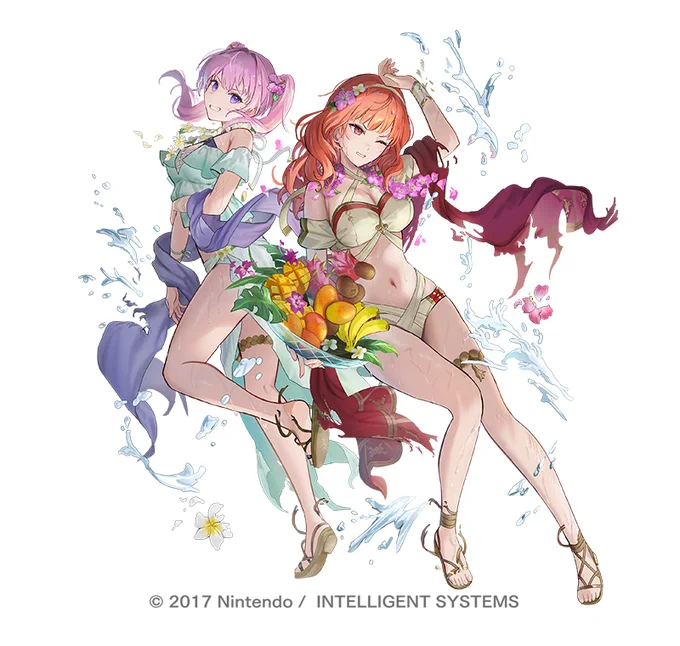 【ファイアーエムブレム ヒーローズ 】 「双界セリカ&セーラ」担当させていただきました 夏衣装らしい爽やかさ・華やかなアクセなど細かい部分までこだわっています! 水を操る二人のコンビぜひじっくり見てみてくださいね #FEヒーローズ #FEHeroes