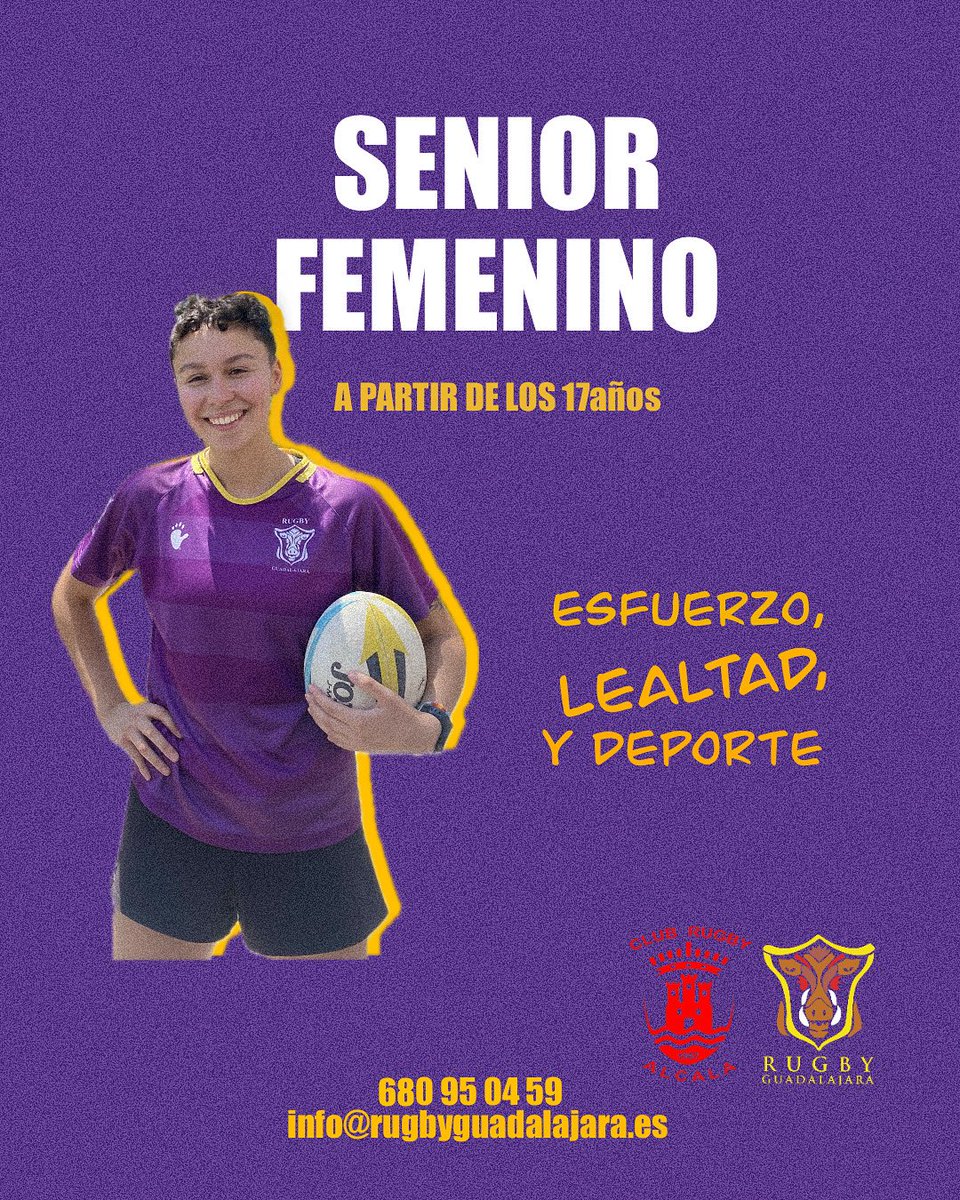 ¿Buscas un deporte que te saque de la rutina, te ponga a prueba y te regale un segundo hogar? El rugby no es solo correr y chocar. Es esfuerzo, respeto, compañerismo y pasión. Aquí no importa si empiezas desde cero o si no jugaste nunca.  #rugbyfem #rugbyGuada #crg