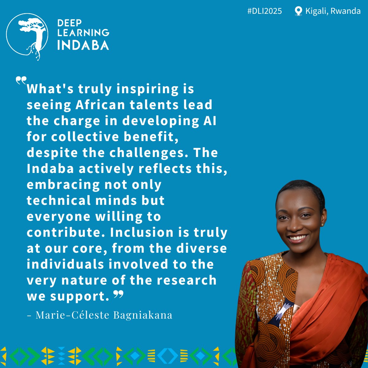 Meet Marie-Céleste Bagniakana, part of our communication committee, driving media relations at DLI ! ✨

Growing up in the Republic of Congo 🇨🇬, Marie-Céleste developed a profound belief in technology's power to empower communities and drive positive change, especially in
