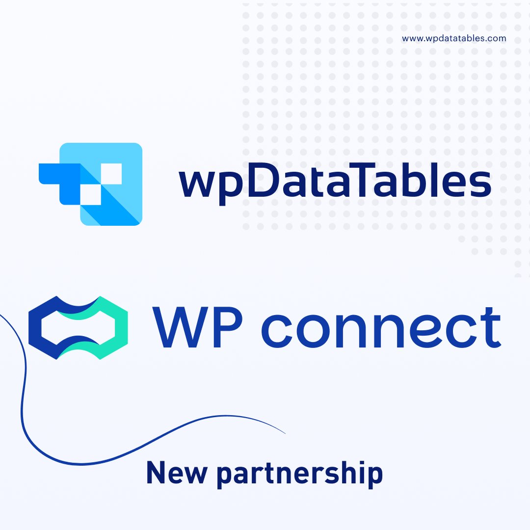 wpdatatables's tweet image. New Partnership Announcement!
We’re excited to officially announce our partnership with @wpconnectco
Together, we’re bringing powerful integrations like Airtable → wpDataTables, allowing you to connect, manage, and display your external data seamlessly within WordPress.