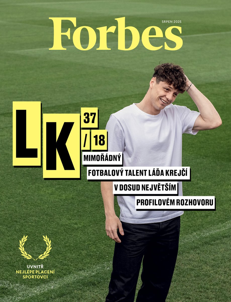 🏆CHCU BÝT VÍTĚZ! ⚽️ Tak pravil mimořádný fotbalový talent Láďa Krejčí, tvář srpnové obálky Forbesu, v největším profilovém rozhovoru. To a mnohem více se dočtete v srpnovém sportovním Forbesu! Nyní v prodeji.