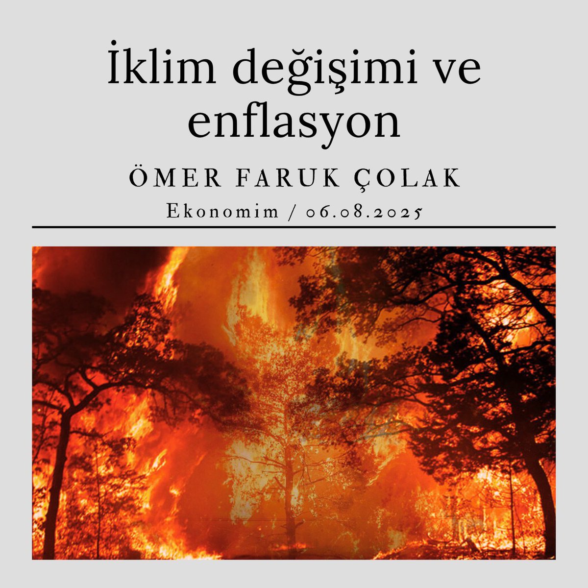 Editörümüz Prof. Dr. Ömer Faruk Çolak'ın Ekonomim gazetesindeki köşesi Ekonomi Atlası'nda:

🖊️İklim değişimi ve enflasyon

Okumak için:
ekonomim.com/kose-yazisi/ik…