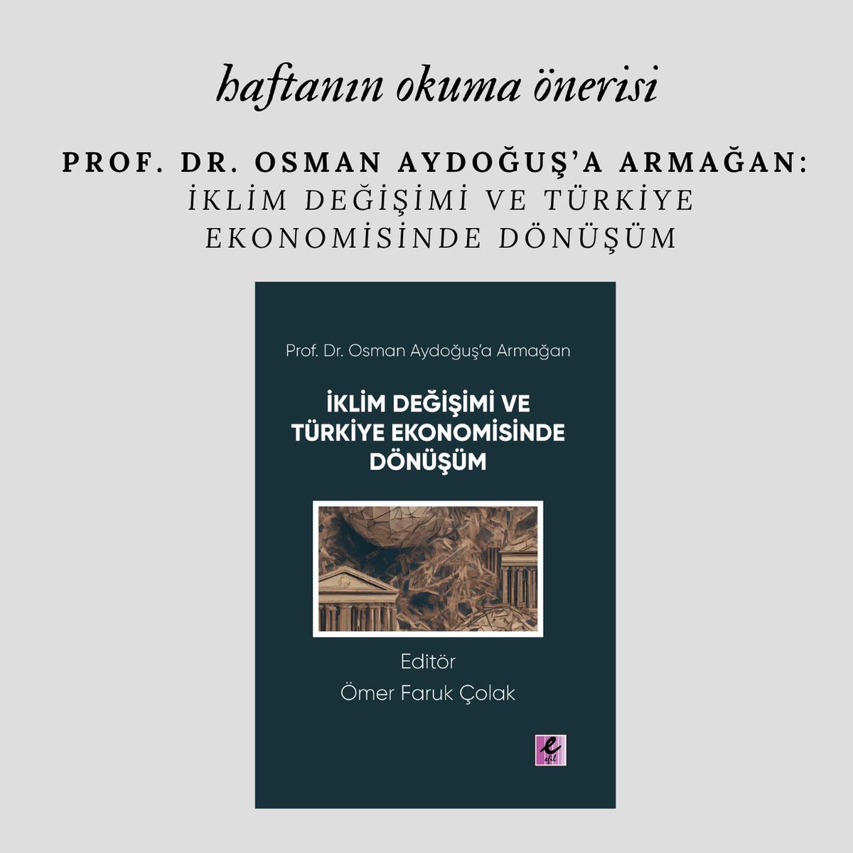 Haftanın okuma önerisi:

efilyayinevi.com/urun/prof-dr-o…